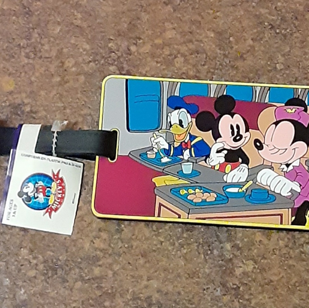 Officially Licensed Disney Mickey's World Luggage/Travel ID Tags (Lot of 8)